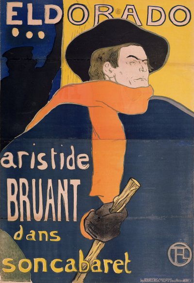 Eldorado：Aristide Bruant、1892 作： Henri de Toulouse Lautrec