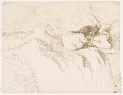 Elles：Woman Sleeping、1896 作： Henri de Toulouse Lautrec