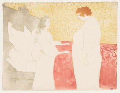 Elles：Woman in Bed、1896。 作： Henri de Toulouse Lautrec