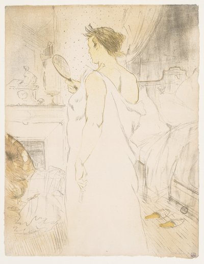 エレス：手鏡を持つ女 作： Henri de Toulouse Lautrec
