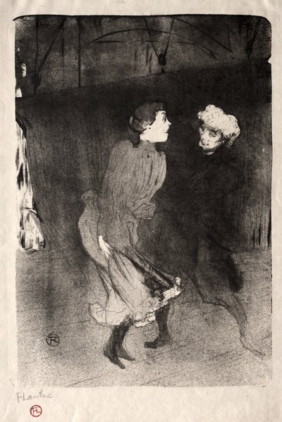 エミリエンヌ・ダレコンとフォリー・ベルジェールのマリキータ 作： Henri de Toulouse Lautrec