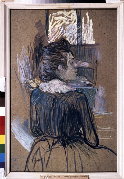 窓際の女性。 Henri de Toulouse-Lautrec (トゥールーズ ロートレック) の描画 作： Henri de Toulouse Lautrec