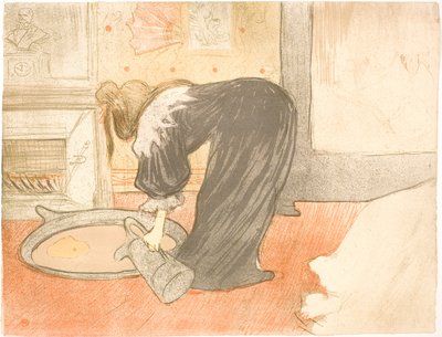 浴槽の女 作： Henri de Toulouse Lautrec
