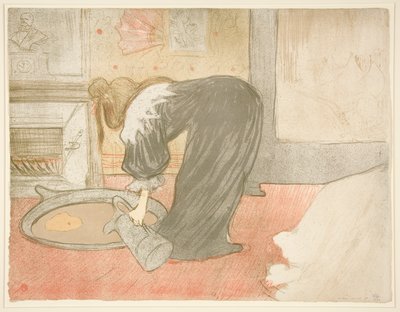 シリーズ Elles の Femme au tub (浴槽の女) 作： Henri de Toulouse Lautrec