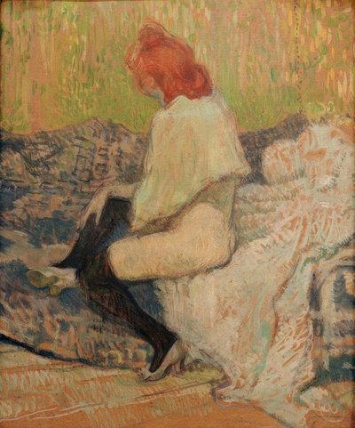 赤髪の女性、ジャスティンデュール 作： Henri de Toulouse Lautrec
