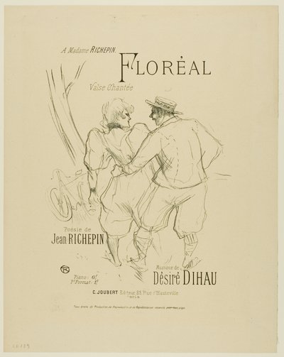 デジレ・ディオーのメロディーよりフロレアル 作： Henri de Toulouse Lautrec