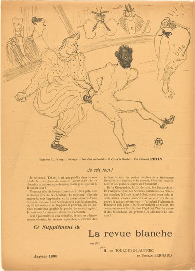 Footit and Chocolat (Footit et Chocolat) [左直腸] 作： Henri de Toulouse Lautrec