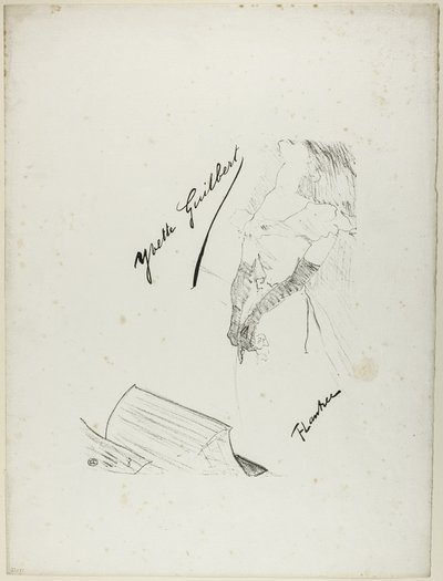 イヴェット・ギルベールの口絵 作： Henri de Toulouse Lautrec