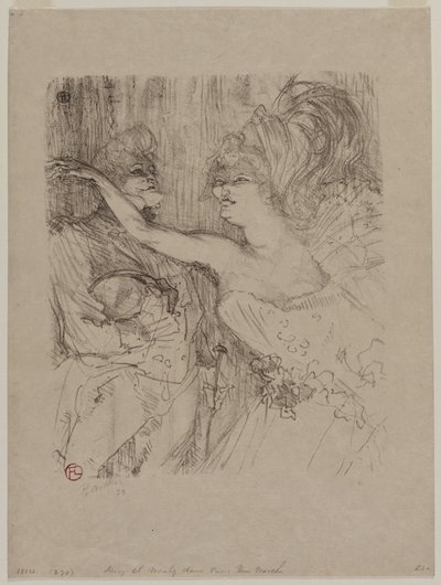 「パリ・キ・マルシェ」のガイとミーリー 作： Henri de Toulouse Lautrec