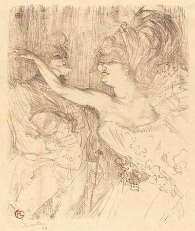 パリを歩くガイとミーリー パリを歩くガイとミーリー、1898年。 作： Henri de Toulouse Lautrec