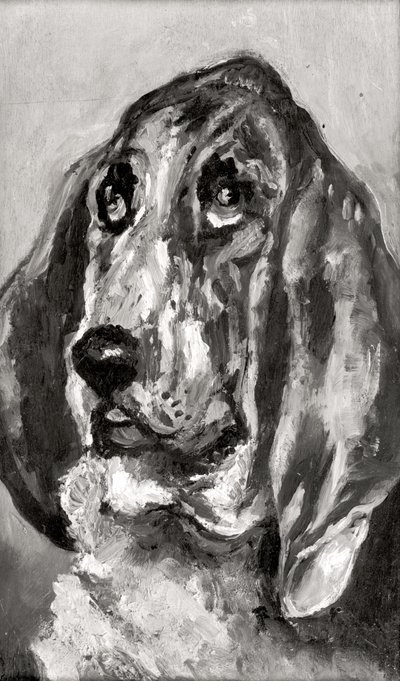 走る犬の頭、1880年 作： Henri de Toulouse Lautrec