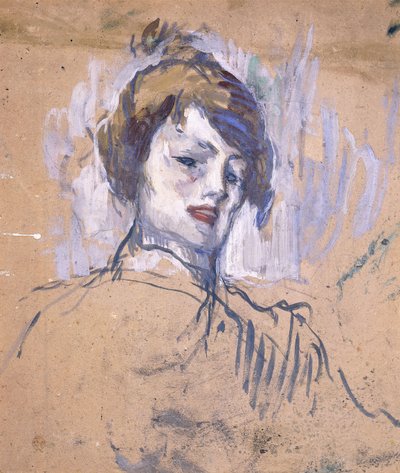 女性の頭、1896 作： Henri de Toulouse Lautrec