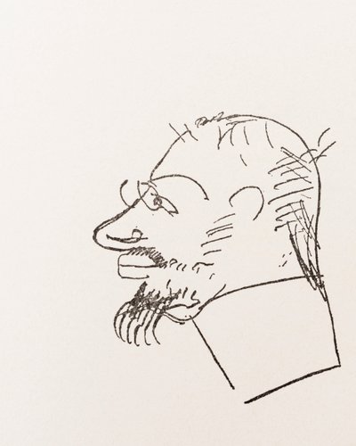 アンリ・トゥールーズ＝ロートレック。 自画像。 作： Henri de Toulouse Lautrec