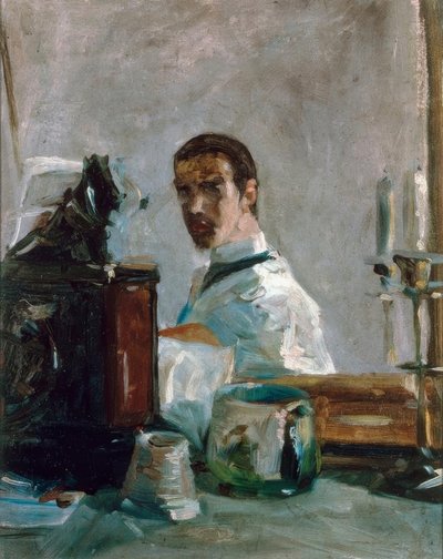 アンリ・ド・トゥールーズ・ロートレック自身（前の自画像） 作： Henri de Toulouse Lautrec