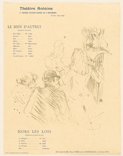 モリエールへのオマージュ 作： Henri de Toulouse Lautrec