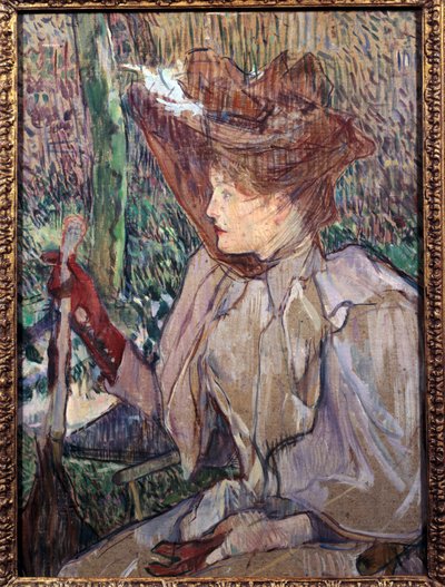 オノリーヌ・プラッツァー 厚紙に描かれた油絵 アンリ・ド・トゥールーズ・ロートレック（1864-1901） 1891年 Sun.0.54x0.4 m パリ、オルセー美術館 作： Henri de Toulouse Lautrec