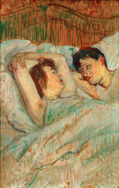 ベッドで 作： Henri de Toulouse Lautrec
