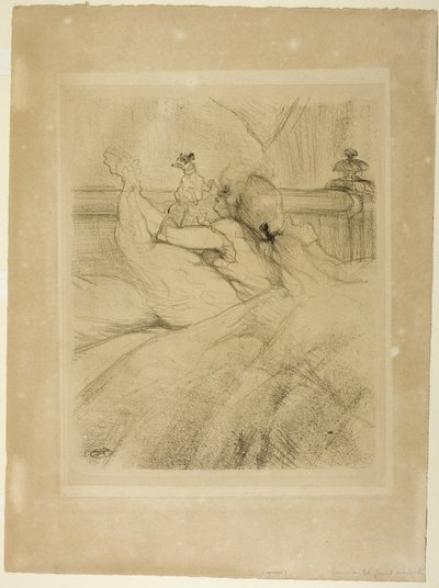 ベッドで 作： Henri de Toulouse Lautrec