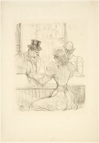 スクライブ通りのピクトン バー (アメリカン バー) で 作： Henri de Toulouse Lautrec