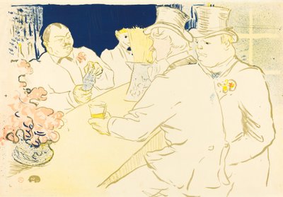 アイリッシュ アンド アメリカン バー、rue Royale 作： Henri de Toulouse Lautrec