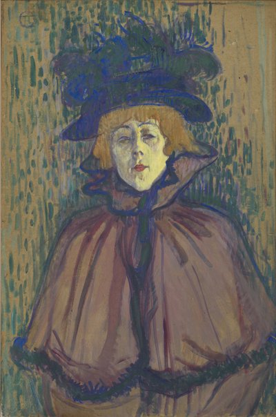 ジェーンアヴリル、1891-92年 作： Henri de Toulouse Lautrec