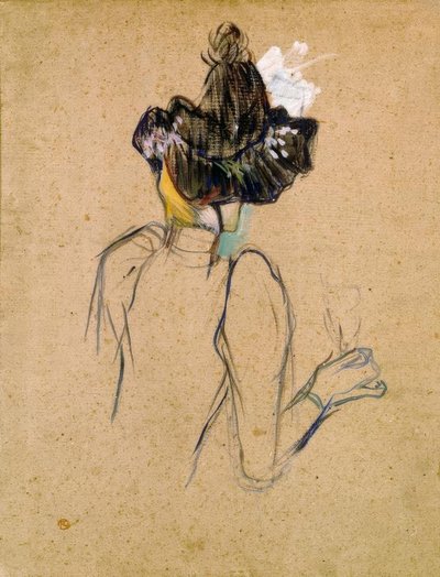 ジェーンアヴリルの背面図 作： Henri de Toulouse Lautrec