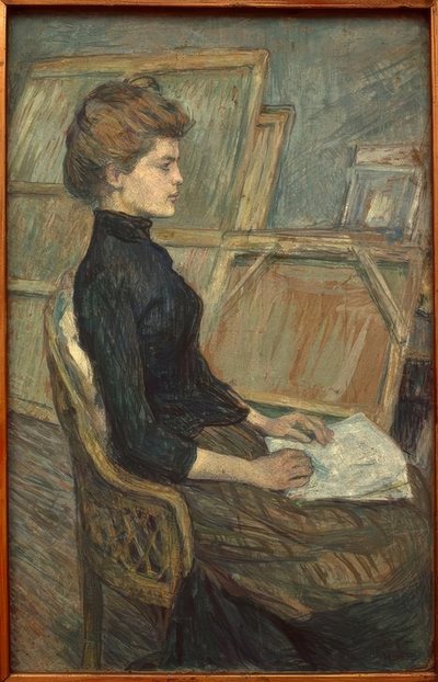 スタジオで若い女の子 作： Henri de Toulouse Lautrec