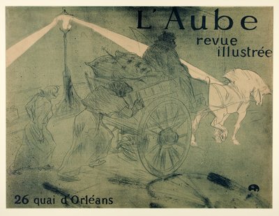 L？Aube、イラスト入り雑誌、26 quai d？Orléans、パブ。 1896 作： Henri de Toulouse Lautrec