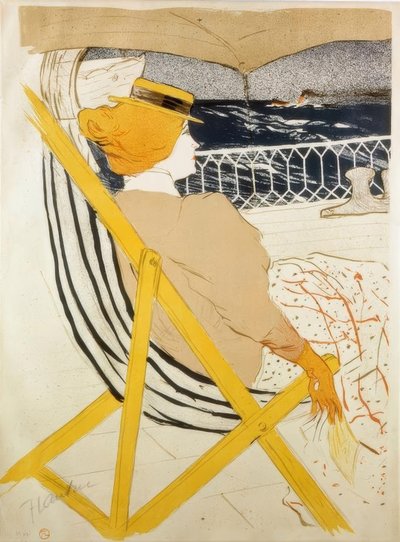 ラパサージュデュ54オールドプロムナードとヨット 作： Henri de Toulouse Lautrec
