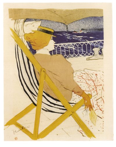 La Passagere du 54古いプロムナードとヨット、1895 作： Henri de Toulouse Lautrec