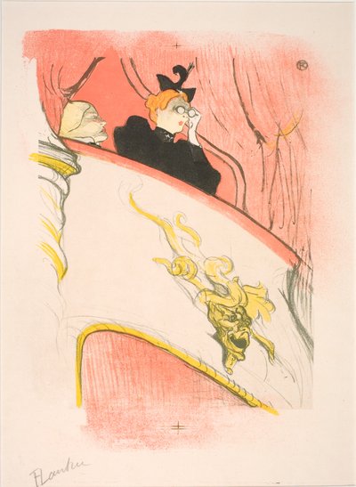 黄金のマスカロンのあるロッジ 作： Henri de Toulouse Lautrec