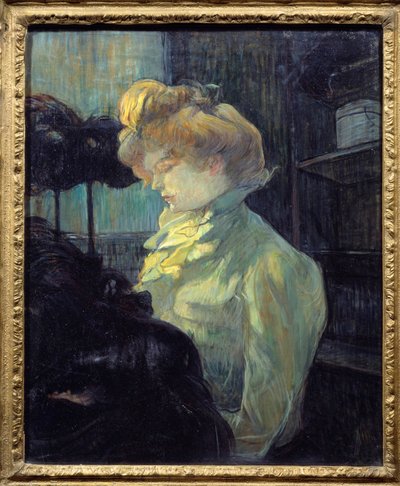 ラ・モディスト アンリ・ド・トゥールーズ・ロートレック（1864-1901）の絵画 1900年 日0,61x0,49 m アルビ、トゥールーズ・ロートレック美術館 作： Henri de Toulouse Lautrec