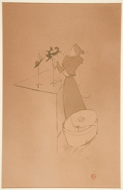 La modiste, Ren?e Vert (帽子屋、Ren?e Vert) 作： Henri de Toulouse Lautrec