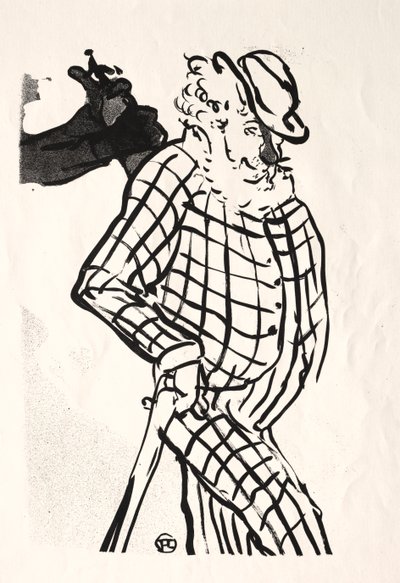 カフェコンサート：アメリカン・シンガー 作： Henri de Toulouse Lautrec