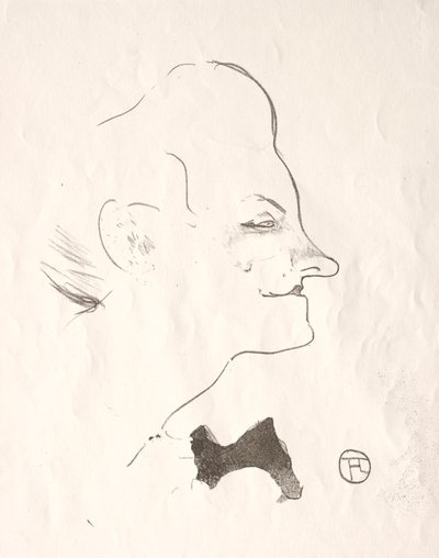 カフェコンサート：イヴェット・ギルベール 作： Henri de Toulouse Lautrec