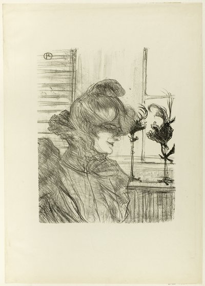 Le Margoin (マドモアゼル ルイーズ ブルーエ) 作： Henri de Toulouse Lautrec