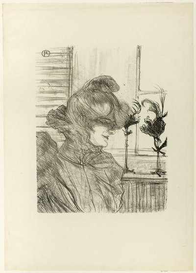 Le Margoin (マドモアゼル ルイーズ ブルーエ) 作： Henri de Toulouse Lautrec