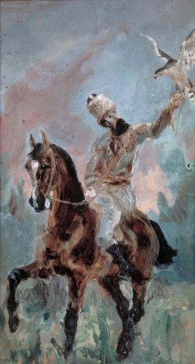鷹匠のアルポンスドトゥールーズロートレック伯爵 作： Henri de Toulouse Lautrec