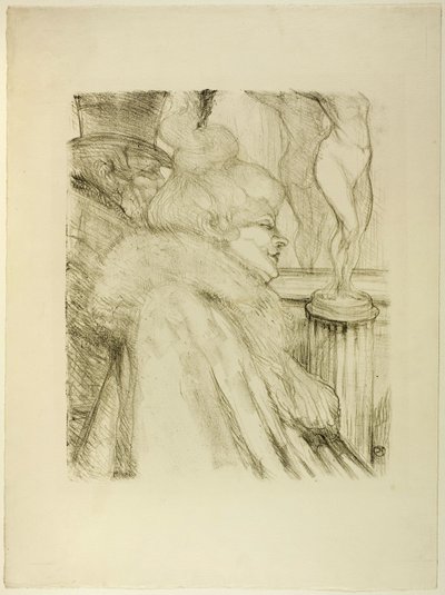 劇場を出る 作： Henri de Toulouse Lautrec