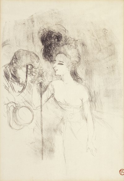 劇場を去る、1896 作： Henri de Toulouse Lautrec