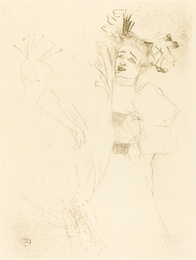Lender Full Face in "Chilperic" (Lender de face dans "Chilpéric") 作： Henri de Toulouse Lautrec