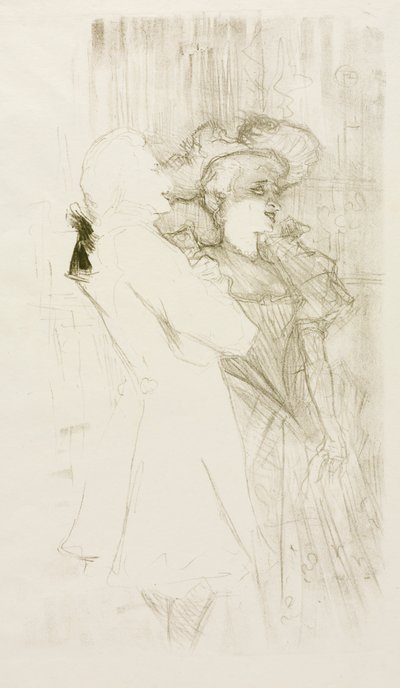 「運命の歌」のレンダーとオーゲス 作： Henri de Toulouse Lautrec