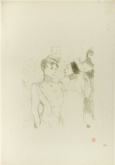 ヴァリエテのレヴューでのレンダーとラヴァリエール 作： Henri de Toulouse Lautrec