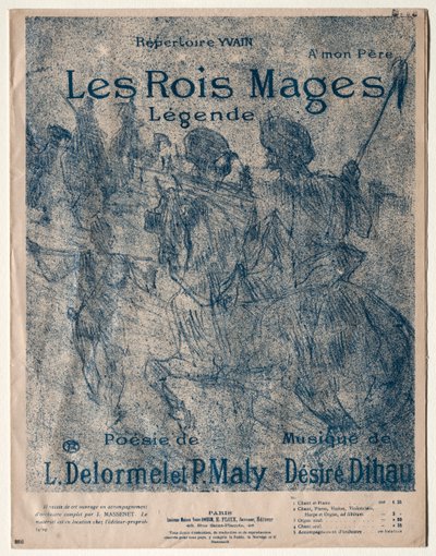 3人の王、1899年。 作： Henri de Toulouse Lautrec