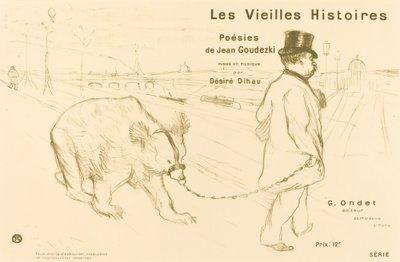 1893 年のオールド ストーリーズ表紙の口絵。 作： Henri de Toulouse Lautrec