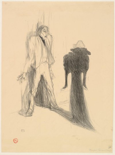 イメージの中のリュニェ・ポエとベルト・バディ 作： Henri de Toulouse Lautrec