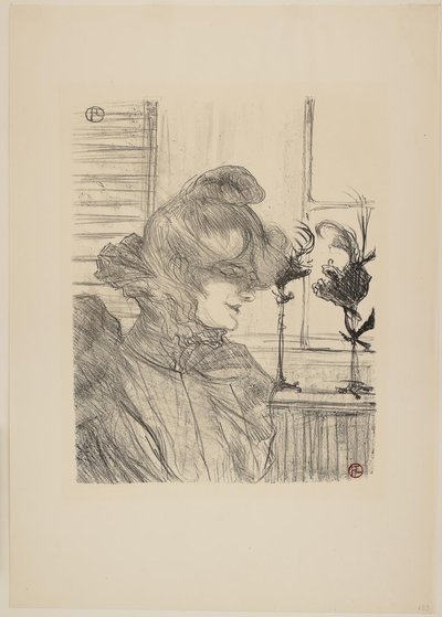 ル・マーゴワン夫人、帽子職人 作： Henri de Toulouse Lautrec