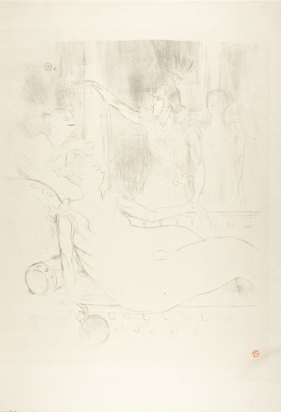 ラ・ベル・エレーヌのマダム・シモン・ジラール、ブルワーとガイ 作： Henri de Toulouse Lautrec