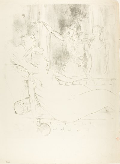 ラ・ベル・エレーヌのマダム・シモン・ジラール、ブルワーとガイ 作： Henri de Toulouse Lautrec
