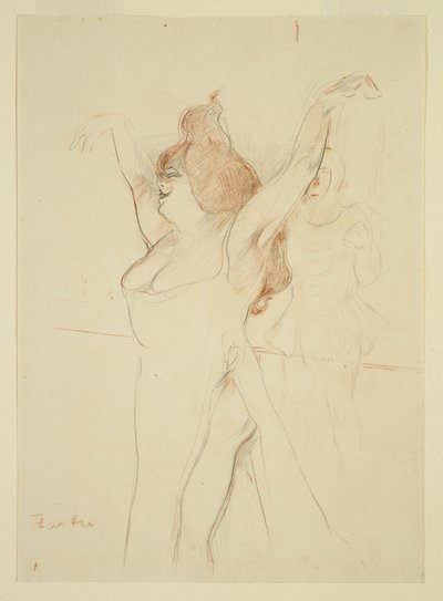 マドモアゼル・コシェル、『ラ・ベル・ヘレーヌ』でトロイのヘレン役 作： Henri de Toulouse Lautrec